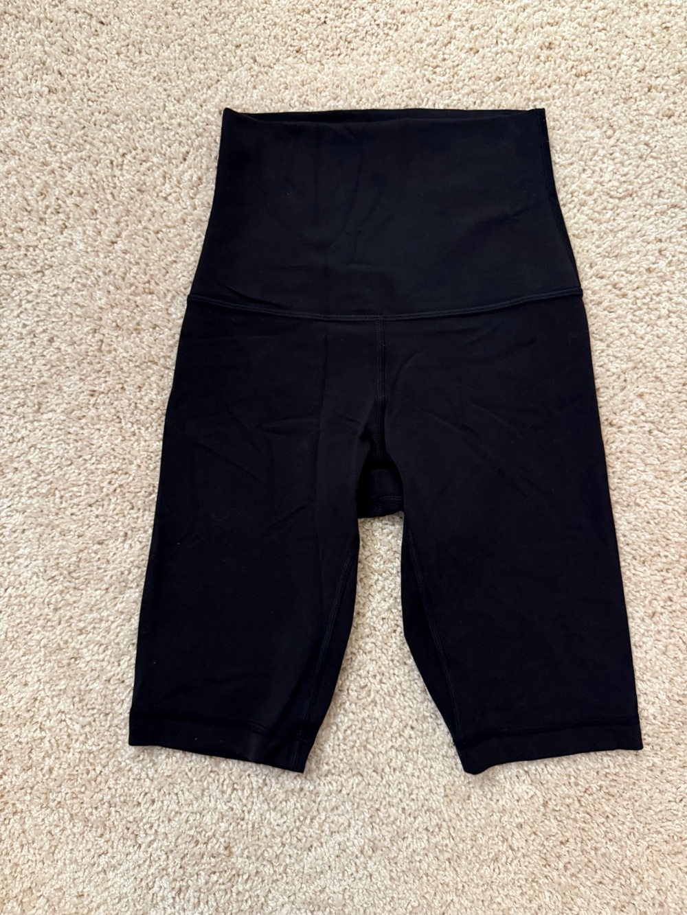Lululemon High-Waist Black Womens Bike Shorts, Size 2